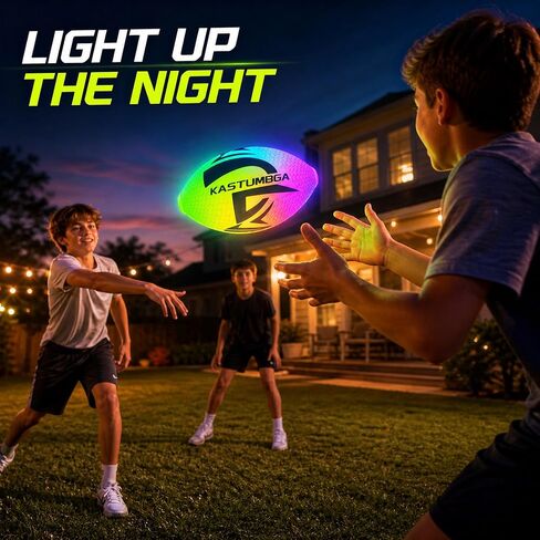 كرة قدم مضيئة قابلة لإعادة الشحن للأطفال، تتوهج في الظلام مع 7 أوضاع RGB LED، مقاس 8.3 بوصة من الفوم الناعم للشباب للعب في الفناء الخلفي ليلاً، هدايا رياضية للأولاد من سن 8 إلى 12 و10 سنوات (أصفر) in Kuwait