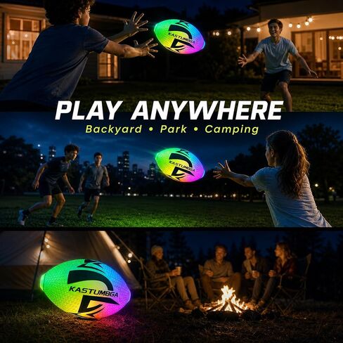 كرة قدم مضيئة قابلة لإعادة الشحن للأطفال، تتوهج في الظلام مع 7 أوضاع RGB LED، مقاس 8.3 بوصة من الفوم الناعم للشباب للعب في الفناء الخلفي ليلاً، هدايا رياضية للأولاد من سن 8 إلى 12 و10 سنوات (أصفر) in Kuwait