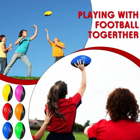 Jerify 24 Pack Foam Footballs 4.72 Inch Bulk Mini Spiral Football Toys Easy Grip Waterproof Small Soft Emulation Foam Footballs for Kids Indoor Outdoor Play Game Football Party Favors(Spiral Style) in Kuwait