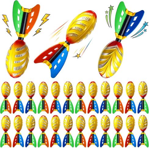 24 Pack Foam Missile Footballs with Aerodynamic Tails, 9 in Soft Foam Sports Football, Safe Throwing Ball Toys for Kids Dog Outdoor Game Backyard Beach Pool Play in Kuwait