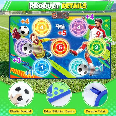 Electronic Soccer Game Toy Set for Kids, Soccer Trainer, Soccer Ball Game Outdoor Indoor Soccer Training Game with Scoring, 2 Soccer & 3 Modes, Soccer Robot Toys Gifts for 3-12 Years Old Boys Girls in Kuwait