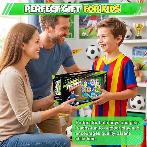 Electronic Soccer Game Toy Set for Kids, Soccer Trainer, Soccer Ball Game Outdoor Indoor Soccer Training Game with Scoring, 2 Soccer & 3 Modes, Soccer Robot Toys Gifts for 3-12 Years Old Boys Girls in Kuwait