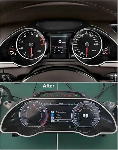 عداد السرعة الرقمي في قمرة القيادة متوافق مع Audi A5 2008 إلى 2016 Year in Kuwait