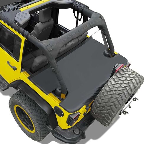 غطاء Tonneau متوافق مع Jeep Wrangler JL Cargo Trunk Cover الباب الخلفي Toncover لـ JLU Unlimited 4 Door 2018-Current Black in Kuwait