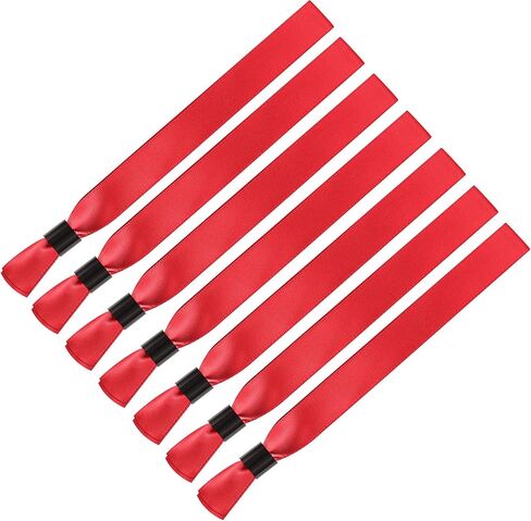 300 Pcs Color Cloth Event Wristbands Without Logo Social Distancing Identification Wristbands for Wedding Party Events(Red) in Kuwait