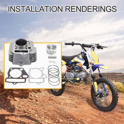 Cylinder Top End Kit Piston Ring Compatible, High Strength Smooth Driving Replacement for DR200 DR200SE in Kuwait