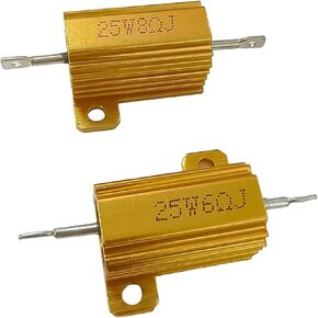 25W 50W 100W Metal Shell Aluminium Resistor 3 6 8 25 ohm LED Brake Light Load Resistor for Car Turn Signal Lights Decoder(50W-25R-2PCS) in Kuwait
