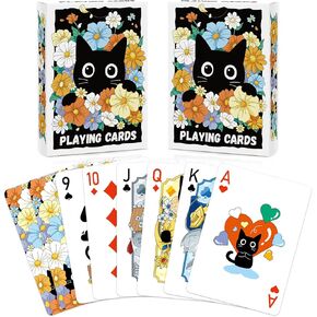 Playing Cards 2 Pack, 2 Deck of Cards, Cat Theme Playing Cards, Standard Poker Cards Set for Card Games Family Game Night Blackjack Travel Party Favors Birthday Stocking Stuffers in Kuwait