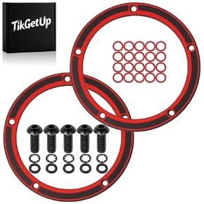 Titanium Alloy Twin Cam Derby Cover Bolts + 2Pc Gaskets + 20 Pc #11105 O-Ring for Harley Touring Dyna Electra Glide Softail Fatboy FXD 1999-2016 ，Replace #25416-99X in Kuwait
