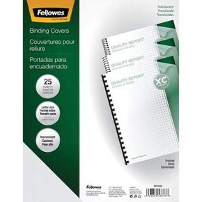 Fellowes Products - Fellowes - Futura Presentation Binding System Covers, 11-1/4 x 8-3/4, Frost, 25/Pack - Sold As 1 Pack - Give your documents an elegant presentation advantage. - Durable to withstand frequent handling. - Works with any binding system (e in Kuwait
