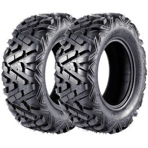 إطارات GarveeTech AT25x8-12 مقاس 25x8x12 ATV UTV لجميع إطارات الممرات، 25 8 12 إطار رمل الطين للطرق الوعرة، مجموعة من 2 إطارات للطرق الوعرة 205/80-12 6PR بدون أنبوب in Kuwait