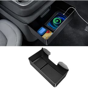 YPHUIKI Center Console Organizer for 2019-2026 Chevy Silverado/GMC Sierra 1500 & 2020-2026 Silverado/Sierra 2500HD 3500HD Interior Accessories Hanging Storage Box Tray (Split-Bench Folding Seat Only) in Saudi Arabia