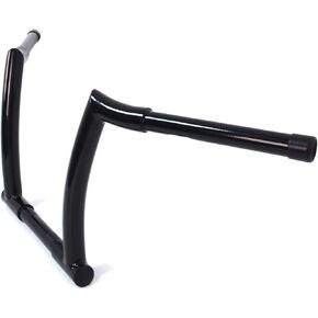 HTTMT- 10''Chrome Chizeled Z-Bar Ape Hanger Handlebars (Clamp Area Diameter:1") Compatible With Harley 96-14 Road Glide Softail Road King Model [P/N: TGHD-HB019B-CD] in Kuwait