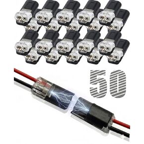 Wire Connector, Double Wire Plug in Connectors, Quick-Clip Fasteners Multi-Purpose Snap-On Blocks for Strip Lights DIY Crafting, Low-Voltage Decor in Saudi Arabia