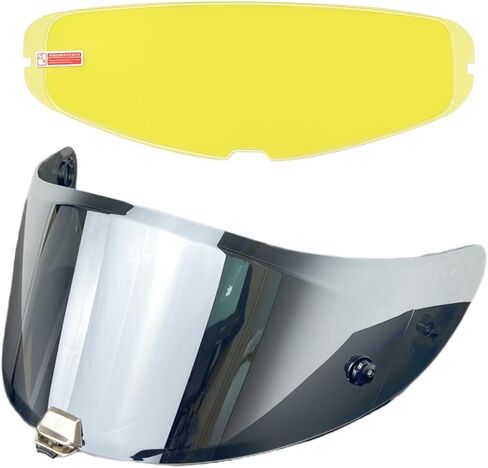 HJ-26 Helmet Visor with Anti Fog Film,UV Protection Helmet Face Shield Compatible with HJ26,HJC Rpha 70,Rpha 70 St,Rpha 11,Rpha 11 Pro,HJ-26St (Silver+Anti Fog Film) in Kuwait