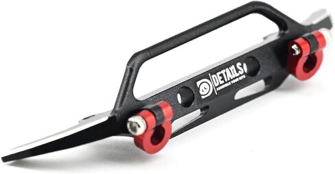 Aluminum Alloy Front & Rear Bumper with Red Shackles for Axial SCX30 Bronco, 1/30 Scale RC Car Upgrade Part (Black) in Kuwait