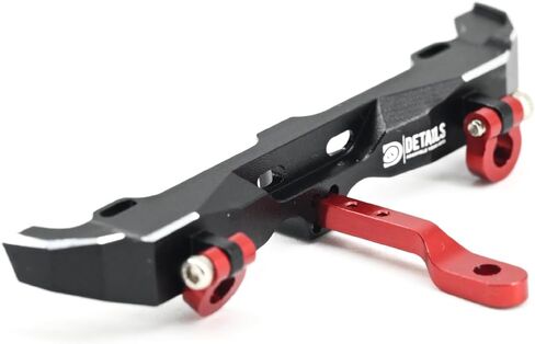 Aluminum Alloy Front & Rear Bumper with Red Shackles for Axial SCX30 Bronco, 1/30 Scale RC Car Upgrade Part (Black) in Kuwait