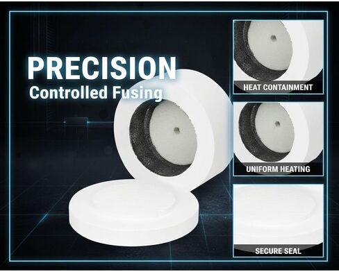 Ceramic Fiber Microwave Kiln, High-Temp Glass Fusing Furnace with 10 Square Papers for DIY Art & Craft Projects in Kuwait