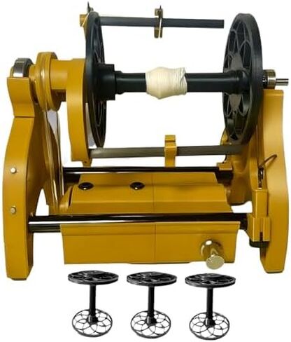 Electric Wheel, Automatic Yarn Winder, 12V Wool Spinner, 800RPM with Small Spools for Knitting, Weaving, and Blending (Black) in Kuwait