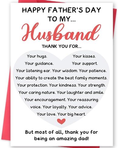 Fathers Day Card for Son, Happy Father's Day Son Card, Fathers Day Gift for Men, Heartfelt Greeting Card for a Good Men and Father, Proud Parent Card in Saudi Arabia
