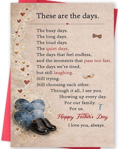 Fathers Day Card for Son, Happy Father's Day Son Card, Fathers Day Gift for Men, Heartfelt Greeting Card for a Good Men and Father, Proud Parent Card in Saudi Arabia