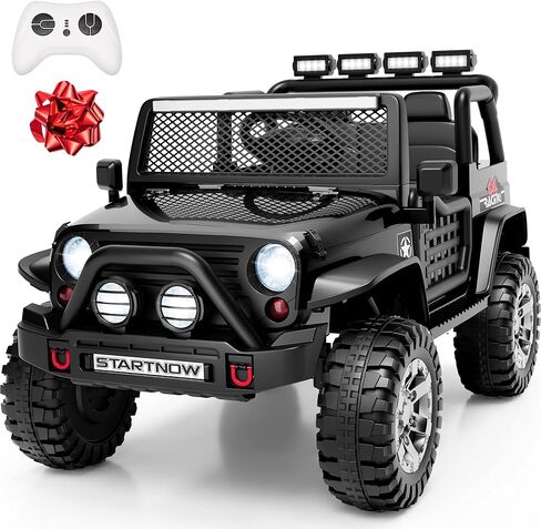 24V 4WD Ride on Truck Car w/800W Motors, 2 Seater, Remote Control, Gift Flower, 3 Speeds, Pop Music, Power 4 Wheels, 24 Volt Ride on Toy Cars for Big Kids Boys Girls, R-Red in Kuwait