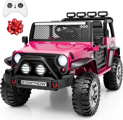 سيارة شاحنة ركوب 24 فولت 4WD مع محركات 800 وات، مقعدين، جهاز تحكم عن بعد، زهرة هدية، 3 سرعات، موسيقى البوب، قوة 4 عجلات، سيارات ركوب 24 فولت للأطفال الكبار الأولاد والبنات، أحمر in Kuwait