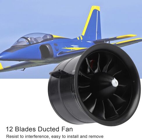 Drfeify 80mm EDF Ducted Fan 12 Blades، 6S 2000KV، 7.56lbs Thrust لطائرات RC in Kuwait
