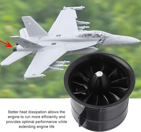 Drfeify 80mm EDF Ducted Fan 12 Blades، 6S 2000KV، 7.56lbs Thrust لطائرات RC in Kuwait