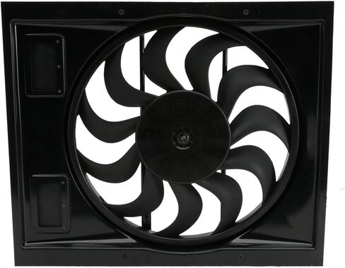 CCI-1750 Designed for early 30's hot rods, has two rubber flaps for air over flow, Two speed hi-output motor, 17" ultra quiet blade, 2 5/8" clearance in Kuwait