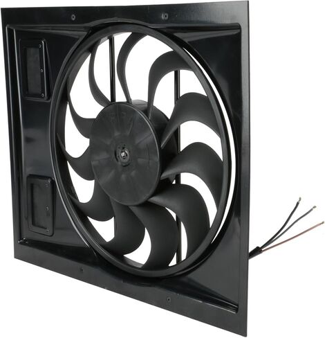 CCI-1750 Designed for early 30's hot rods, has two rubber flaps for air over flow, Two speed hi-output motor, 17" ultra quiet blade, 2 5/8" clearance in Kuwait