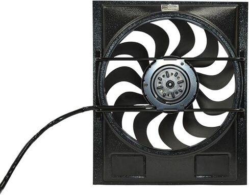 CCI-1750 Designed for early 30's hot rods, has two rubber flaps for air over flow, Two speed hi-output motor, 17" ultra quiet blade, 2 5/8" clearance in Kuwait