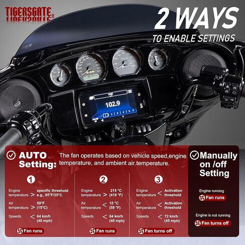 Cooling Fan for Harley 2017-later Touring Road King, Road Glide, Street Glide, Electra Glide Models (Except '25-Later FLTRXRRSE, '26 FLHXLSE) in Kuwait
