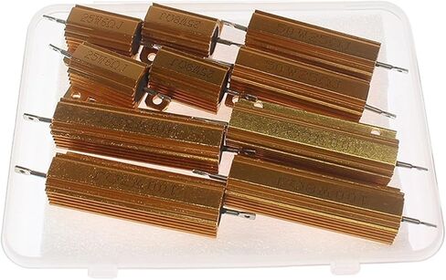10 قطعة 25 واط 50 واط 100 واط Wirewound المقاوم 3ohm 6ohm 8ohm 25ohm الألومنيوم الطاقة معدن شل حالة المقاومة تحميل المقاومات عدة in Kuwait