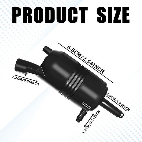 Windshield Washer Pump Front, Windshield Wiper Washer Fluid Pump Replacement with Grommet, OEM#385-232316A 89025062 8-6710 22127652, for Chevy GMC Buick Pontiac Oldsmobile Isuzu Cadillac Trucks in Kuwait