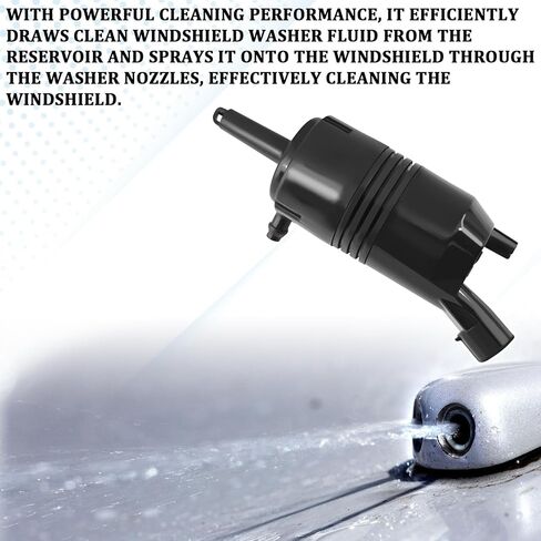 Windshield Washer Pump Front, Windshield Wiper Washer Fluid Pump Replacement with Grommet, OEM#385-232316A 89025062 8-6710 22127652, for Chevy GMC Buick Pontiac Oldsmobile Isuzu Cadillac Trucks in Kuwait