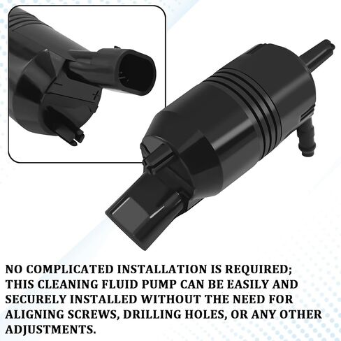 Windshield Washer Pump Front, Windshield Wiper Washer Fluid Pump Replacement with Grommet, OEM#385-232316A 89025062 8-6710 22127652, for Chevy GMC Buick Pontiac Oldsmobile Isuzu Cadillac Trucks in Kuwait