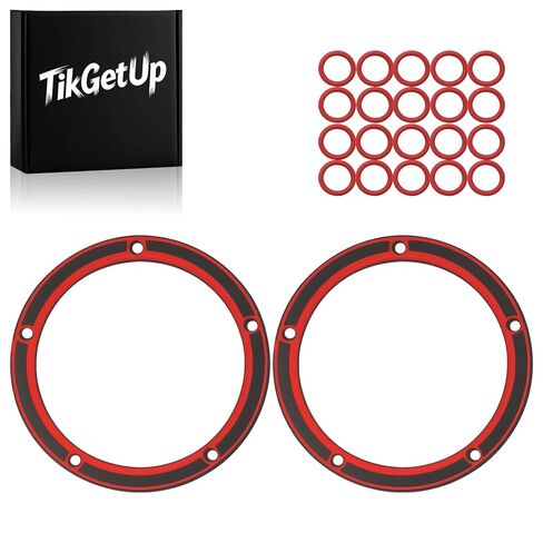 Titanium Alloy Twin Cam Derby Cover Bolts + 2Pc Gaskets + 20 Pc #11105 O-Ring for Harley Touring Dyna Electra Glide Softail Fatboy FXD 1999-2016 ，Replace #25416-99X in Saudi Arabia