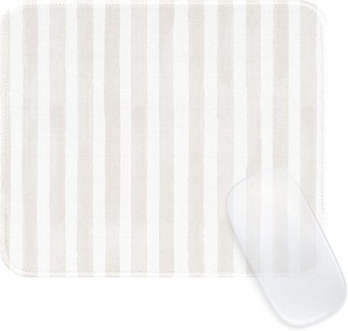 Cute Blue Stripes Mouse Pad, Waterproof Aesthetics Mouse Pads Design, Non-Slip Rubber Base Computer Simple Funny Mousepad,Small Mouse Mat Desk Accessories,Light Blue in Saudi Arabia
