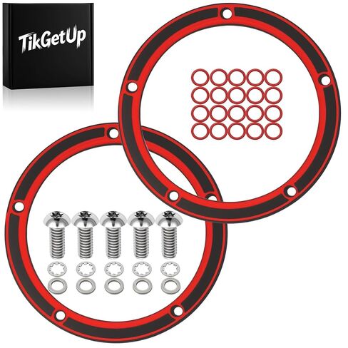 Titanium Alloy Twin Cam Derby Cover Bolts + 2Pc Gaskets + 20 Pc #11105 O-Ring for Harley Touring Dyna Electra Glide Softail Fatboy FXD 1999-2016 ，Replace #25416-99X in Saudi Arabia