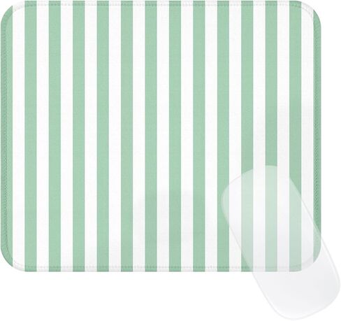 Cute Blue Stripes Mouse Pad, Waterproof Aesthetics Mouse Pads Design, Non-Slip Rubber Base Computer Simple Funny Mousepad,Small Mouse Mat Desk Accessories,Light Blue in Saudi Arabia