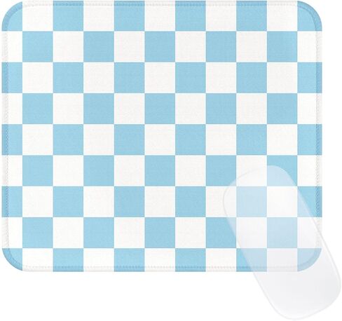 Cute Blue Stripes Mouse Pad, Waterproof Aesthetics Mouse Pads Design, Non-Slip Rubber Base Computer Simple Funny Mousepad,Small Mouse Mat Desk Accessories,Light Blue in Saudi Arabia