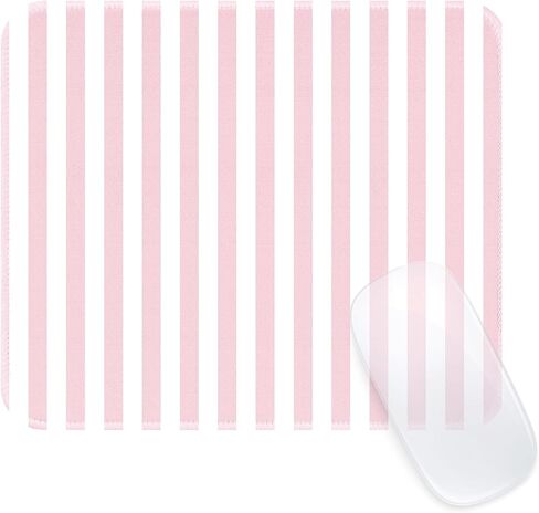 Cute Blue Stripes Mouse Pad, Waterproof Aesthetics Mouse Pads Design, Non-Slip Rubber Base Computer Simple Funny Mousepad,Small Mouse Mat Desk Accessories,Light Blue in Saudi Arabia