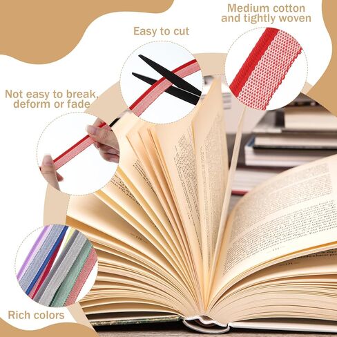 24 Pcs Book Binding Endbands 12 Inch 24 Colors Cotton Book Headband Materials Kit Cotton Books Decor Ribbon for Decor, Bookbinding in Kuwait