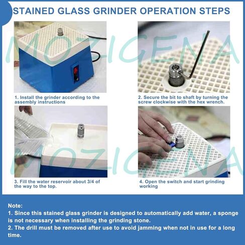 Stained Glass Kit, Stained Glass Starter Kits for Adults, Stained Glass Supplies Includes Stained Glass Grinder, 5/8" + 1" Diamond Grinder Bit, 80W Soldering Iron Kit, Glass Cutter Tool Kit in Kuwait