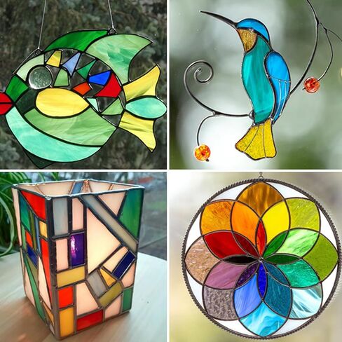 Stained Glass Kit, Stained Glass Starter Kits for Adults, Stained Glass Supplies Includes Stained Glass Grinder, 5/8" + 1" Diamond Grinder Bit, 80W Soldering Iron Kit, Glass Cutter Tool Kit in Kuwait