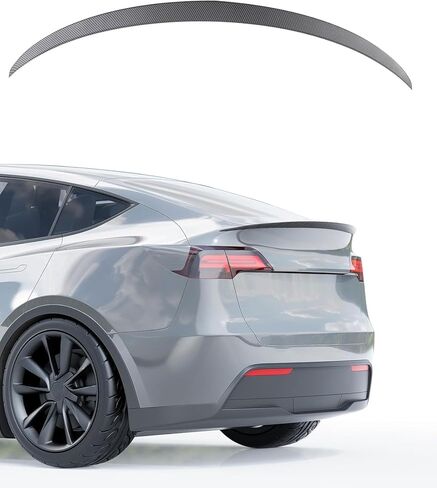 Rear Trunk Spoiler for Tesla Model Y 2020-2024 ABS Material Carbon Fiber OEM Trunk Lip Model Y Accessories Spoiler Wing Proprietary Design Custom Fit 2020 2021 2022 2023 2024 in Saudi Arabia