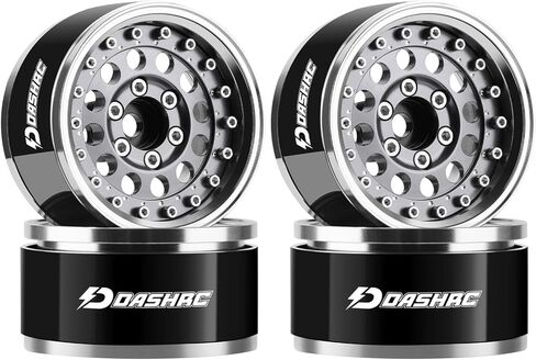 RC 1.9″ Beadlock Wheels, Aluminum Alloy Adjustable Negative Offset Rims for 1/10 RC Crawlers SCX10 TRX4 TRX6 VS4-10 GEN7 GEN8 RC4WD D90 Upgrade Parts, 4PCS in Kuwait