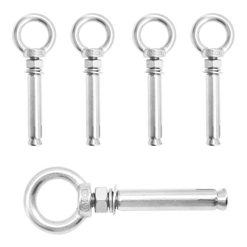 5Pcs Expansion Eye Bolt M8x80mm 304 Stainless Steel Expansion Screws Heavy Duty Ring Lifting Expansion Anchor Eyebolt Closed Hook Wall Concrete Eye Bolt Fasteners (M8*80MM) in Saudi Arabia