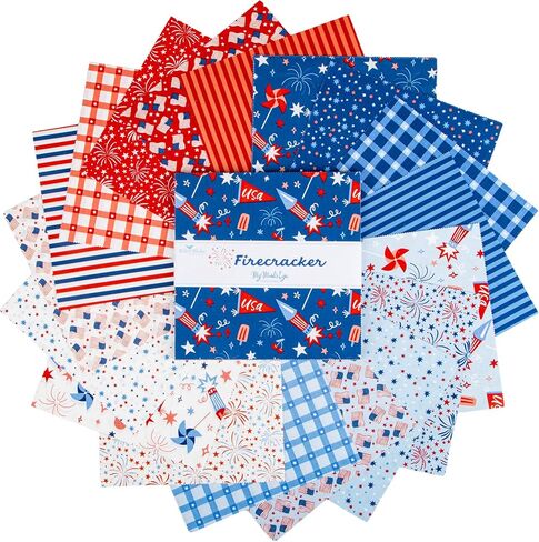 My Mind's Eye Firecracker 10" Stacker 42 10-inch Squares Layer Cake Riley Blake Designs 10-17200-42 in Kuwait